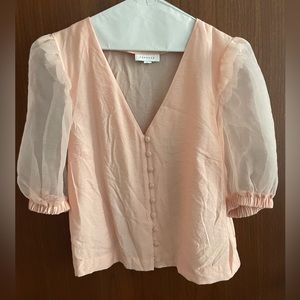 COPY - Topshop baby pink blouse. Size 8.